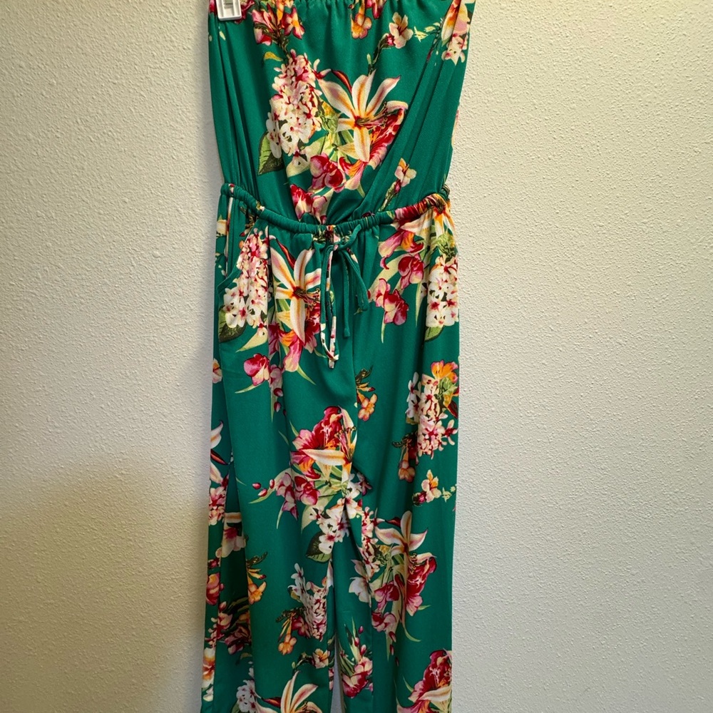 Express Tropical Floral Jumpsuit